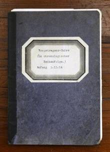 Notizbuch Kirchengesangverein: Vorgetragene Chöre ab 1914
