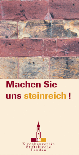 Flyer Steinreich Kirchbauverein Stiftskirche