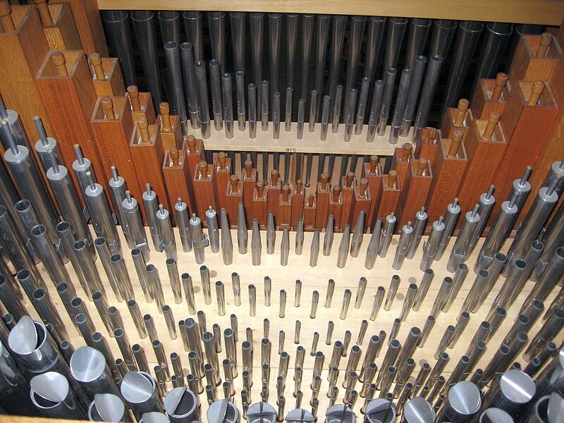 Im Inneren der Orgel